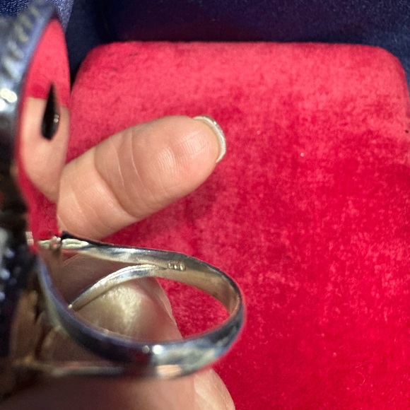 Ring Spiny Oyster Triple Heart Turquoise Prong Set Colorful Southwestern - Picture 6 of 10